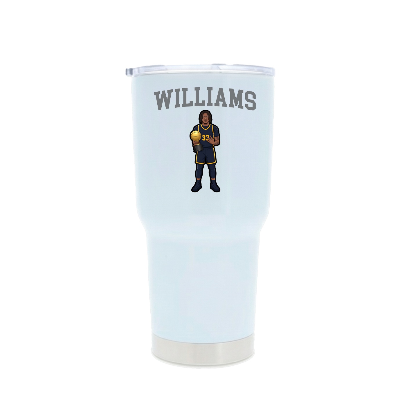 30oz Stainless Steel Tumbler — Shirsey in White