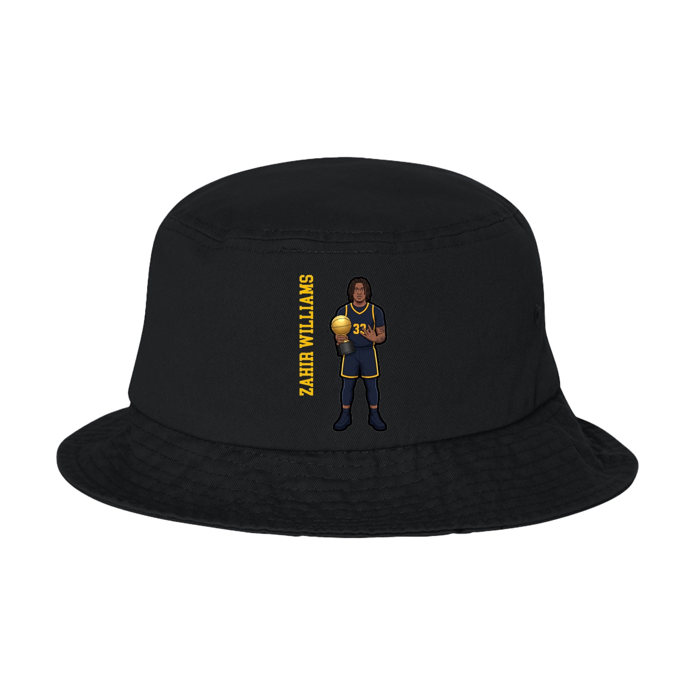 Bucket Cap — Name Vertical in Black