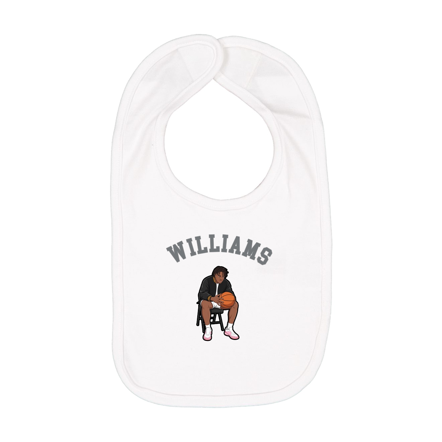 Infant Bib — Shirsey Arch in White
