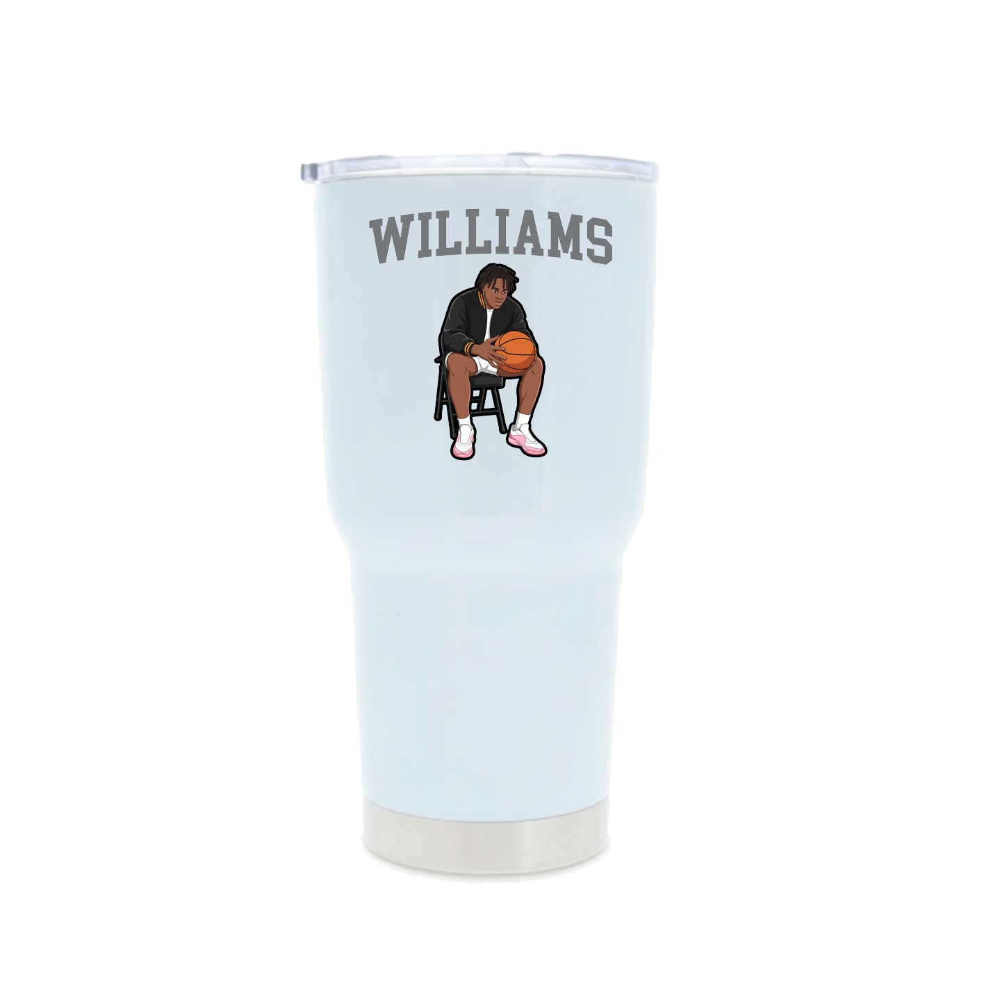 30oz Stainless Steel Tumbler — Shirsey in White