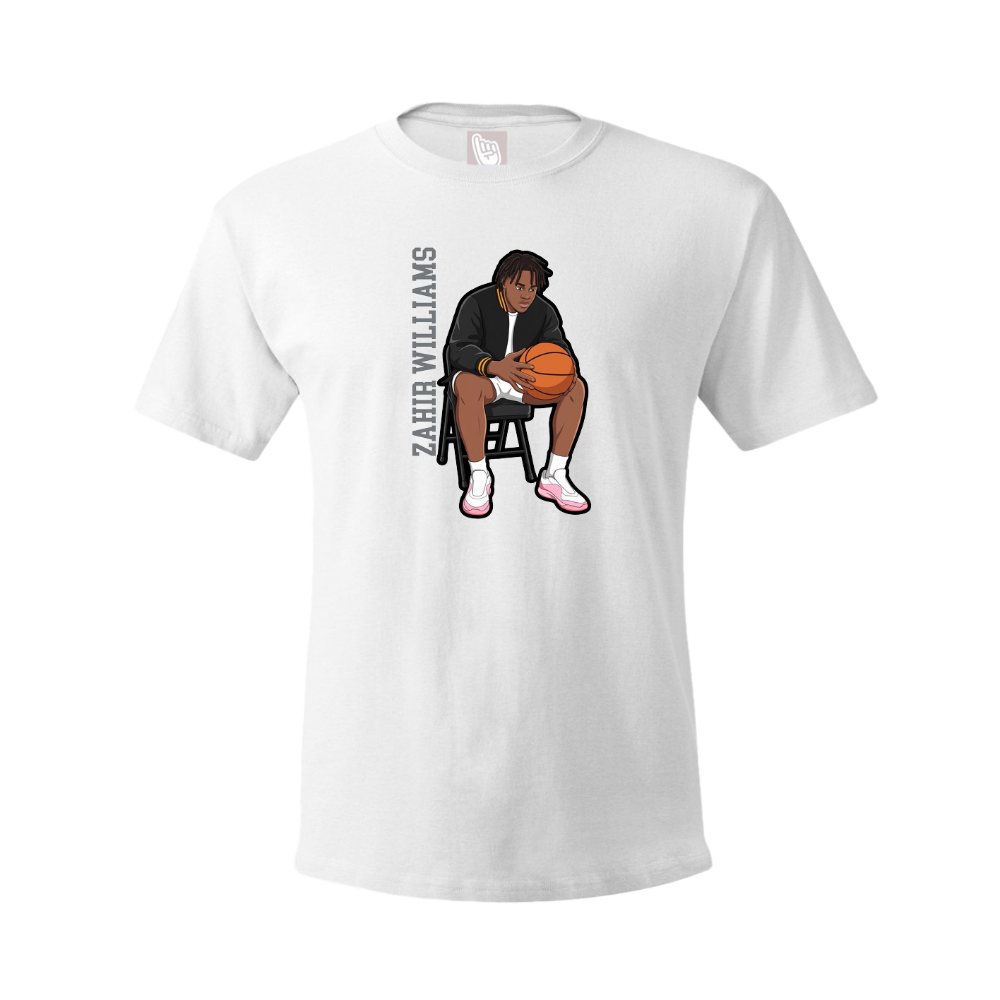 Tee — Name Vertical in White