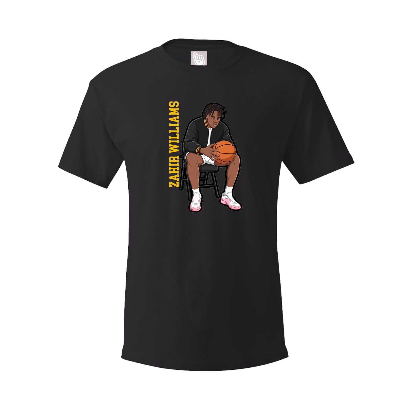 Youth Tee — Name Vertical in Black