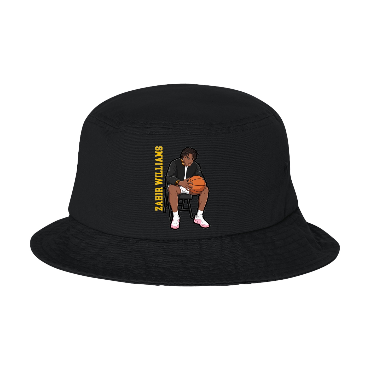 Bucket Cap — Name Vertical in Black