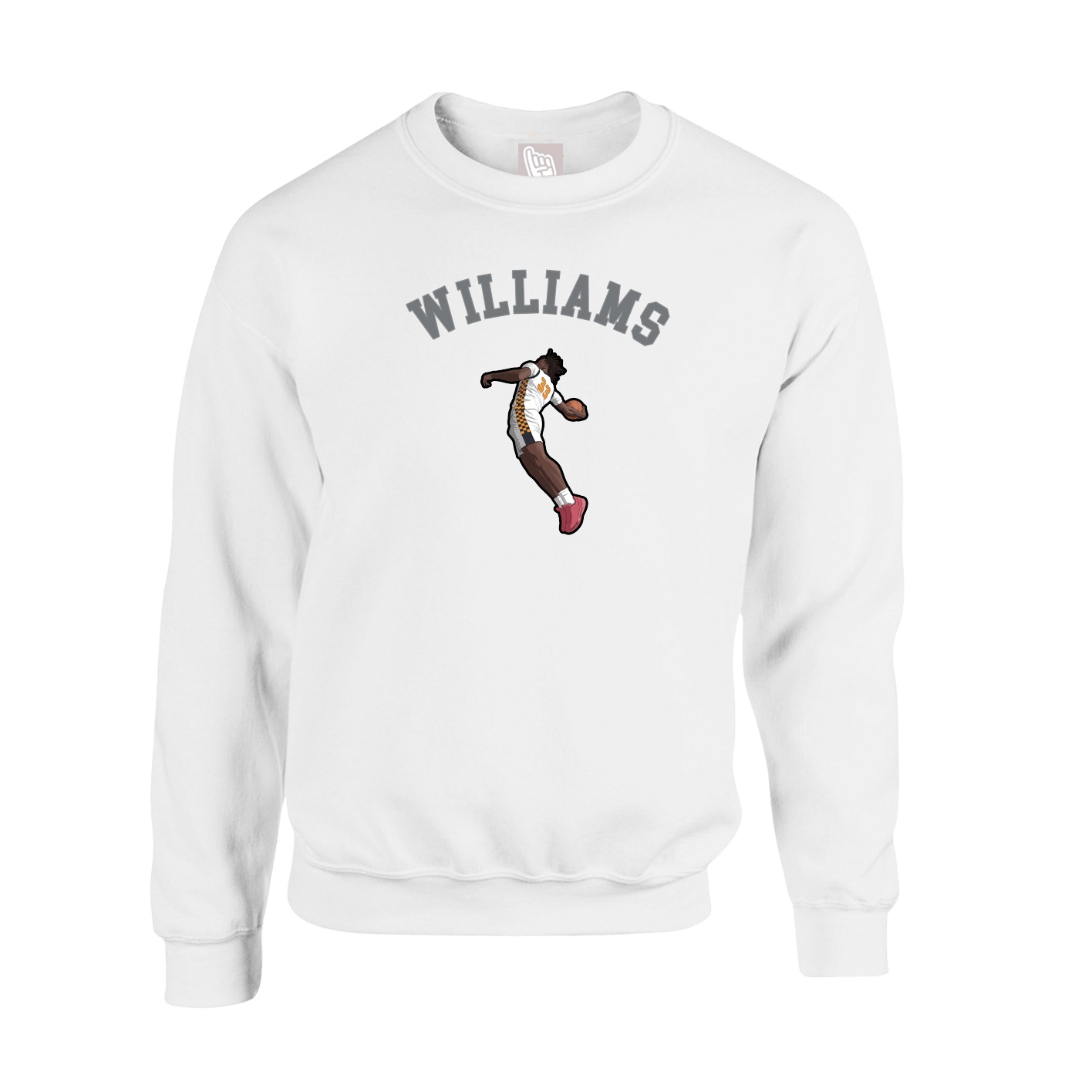 Fleece Crew — Shirsey Arch in White