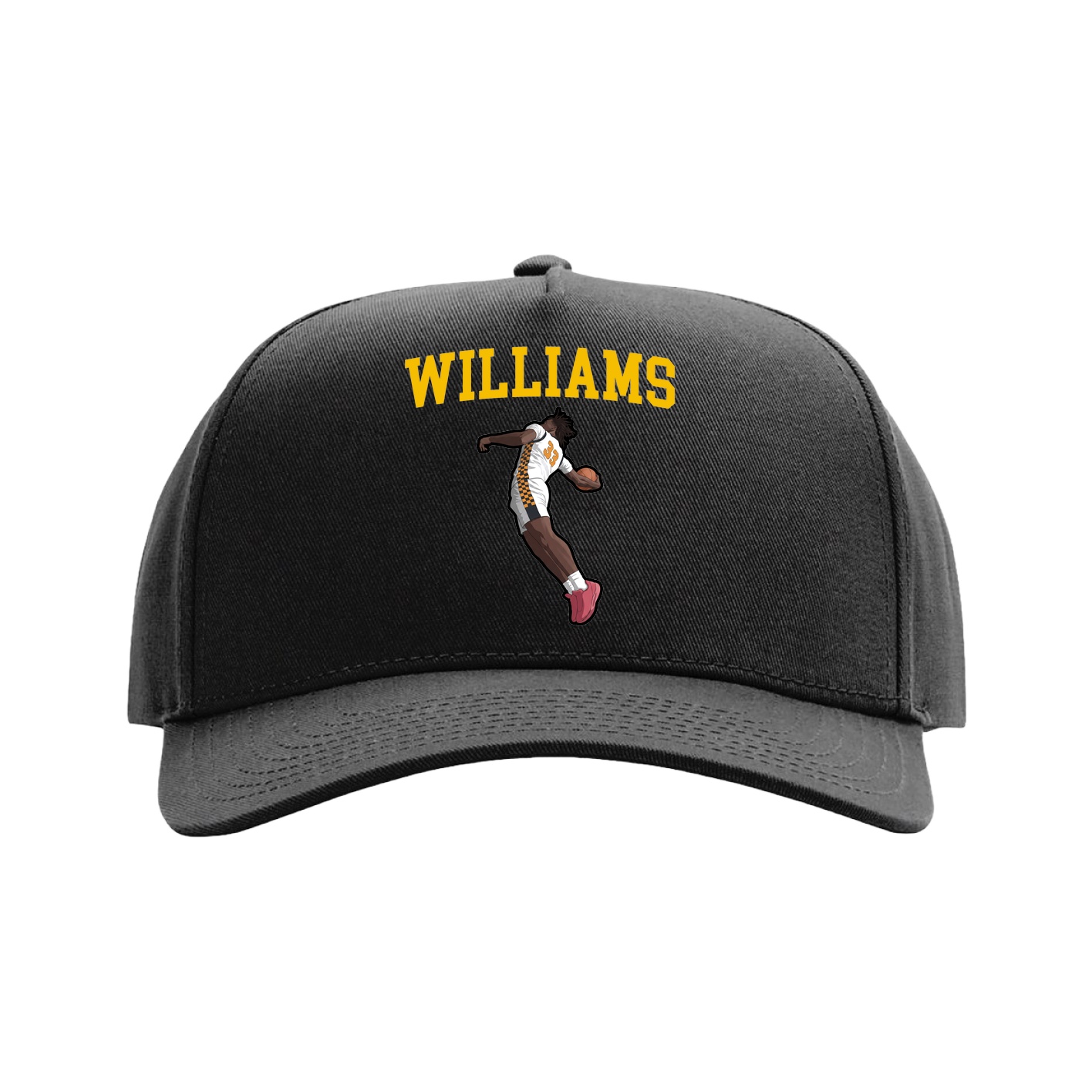 Full Fabric Five-Panel Champ Cap — Shirsey in Black
