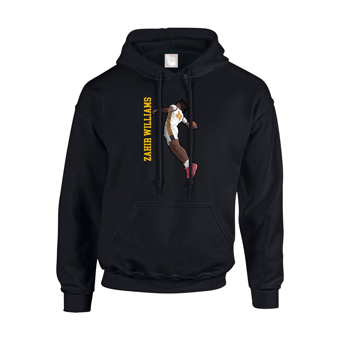 Hoodie — Name Vertical in Black