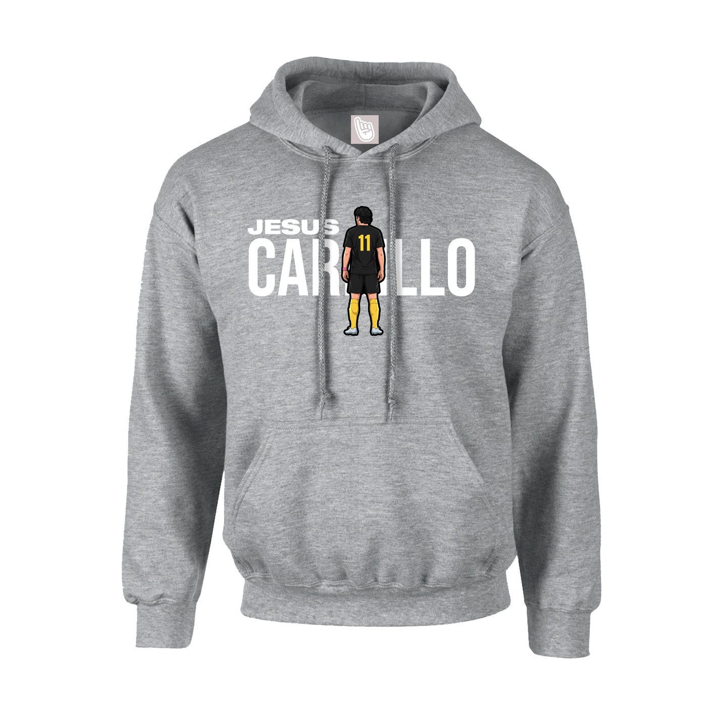 Hoodie — Player Name in Grey