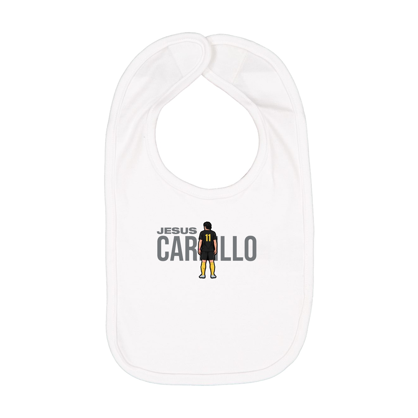 Infant Bib — Player Name in White