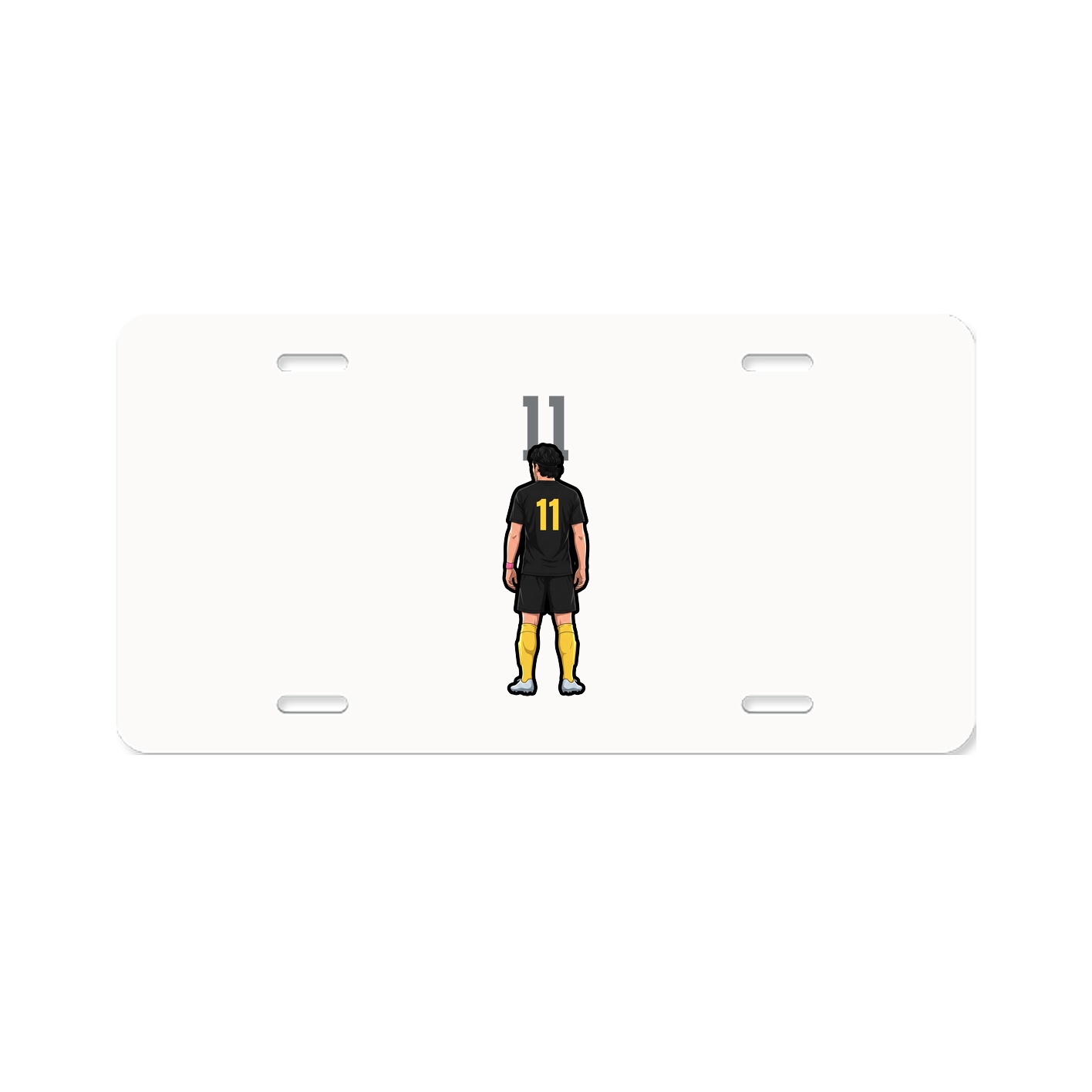 License Plate — Number Top in Classic