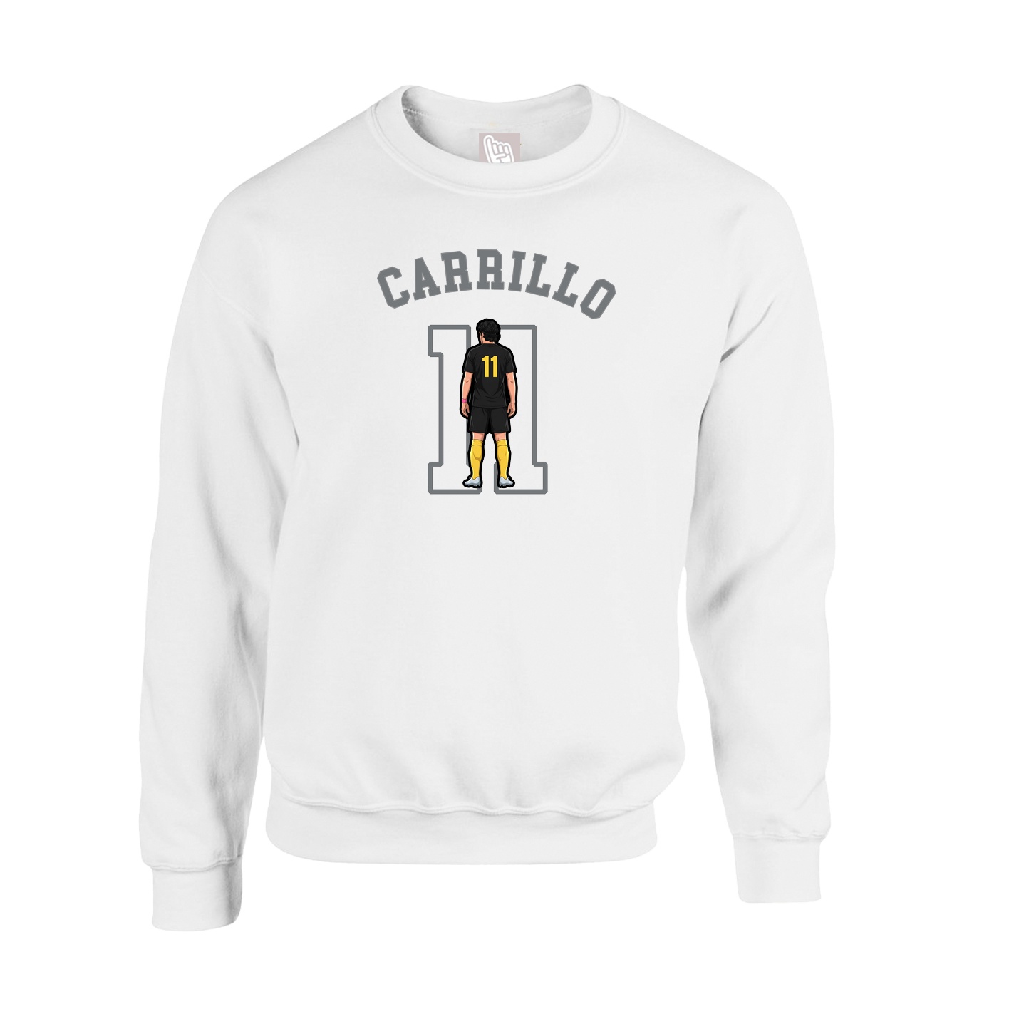 Fleece Crew — Shirsey Arch in White