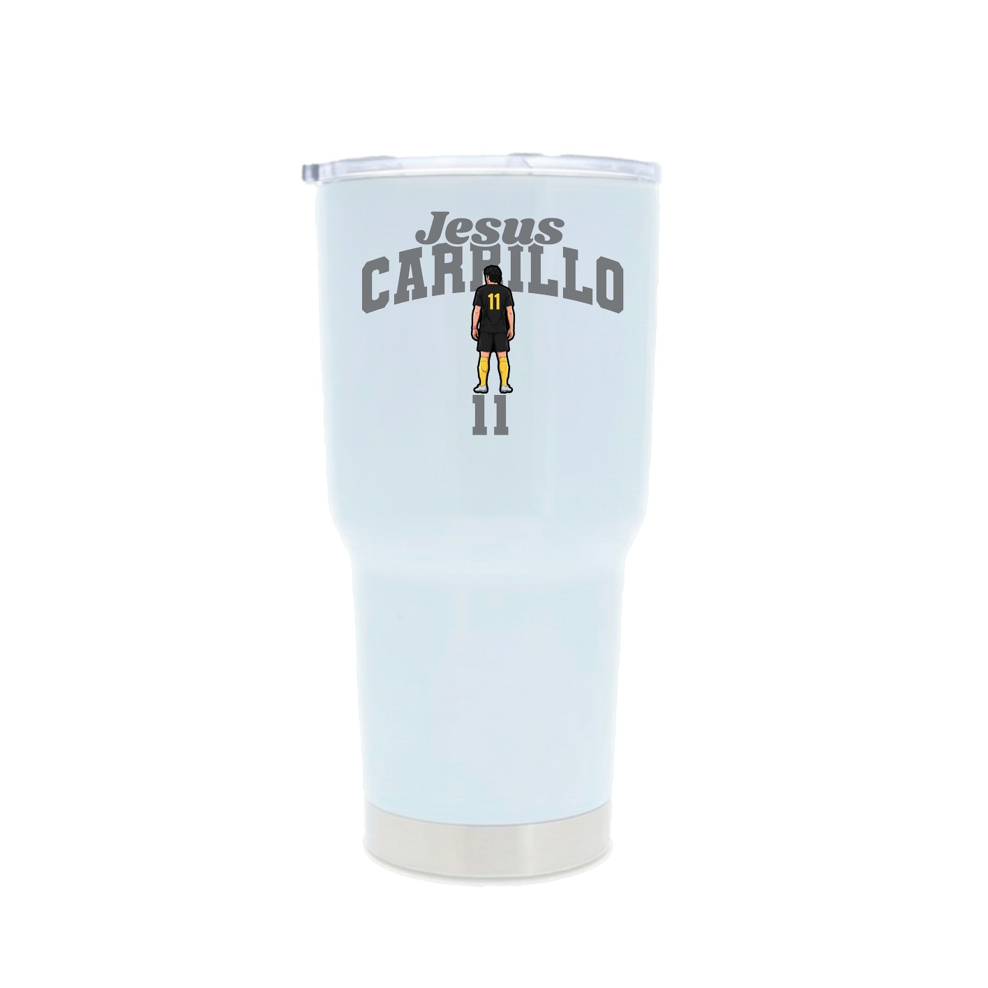 30oz Stainless Steel Tumbler — Signature Arch in White