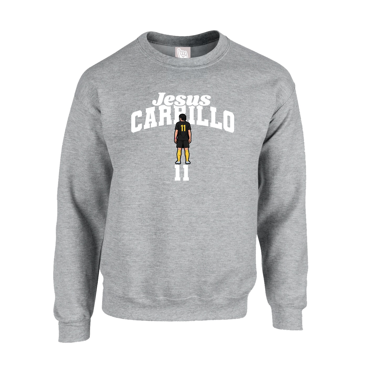 Fleece Crew — Signature Arch in Grey