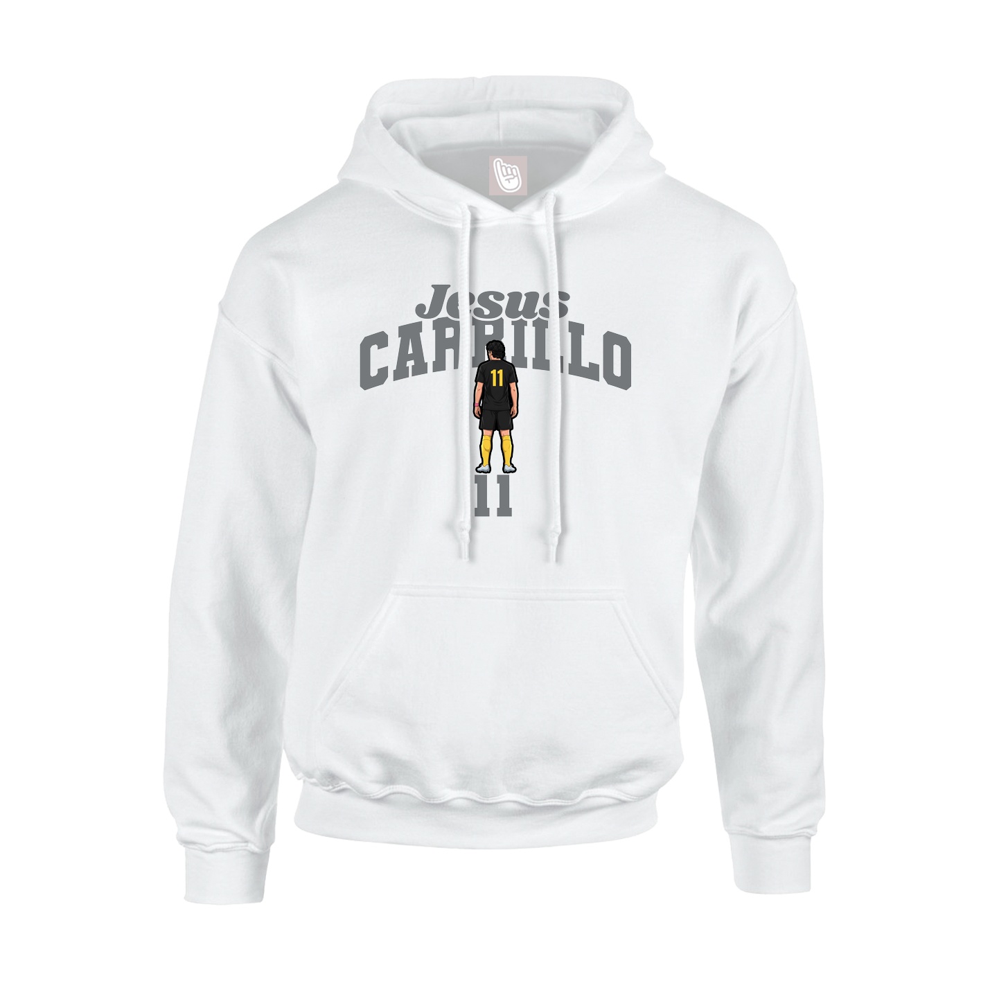 Youth Hoodie — Signature Arch in White