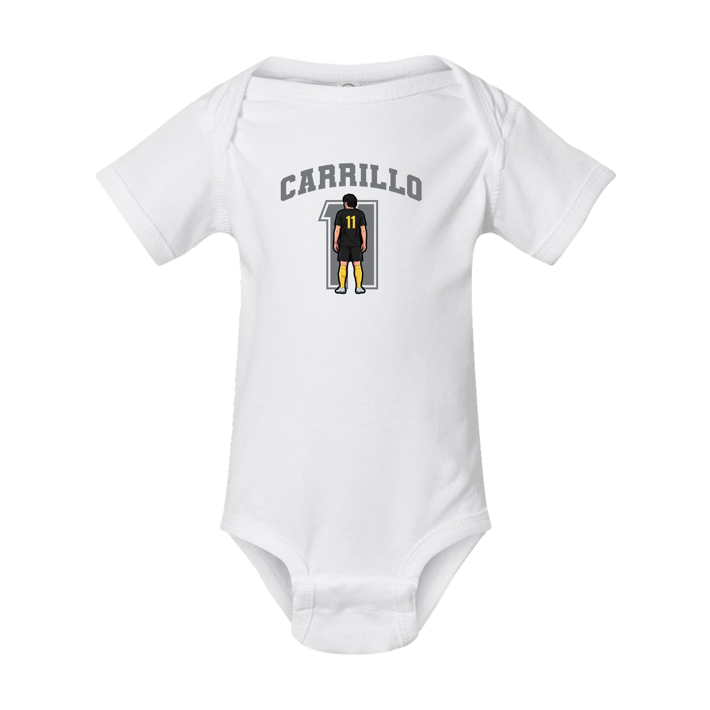 Baby Onesie — Number in White