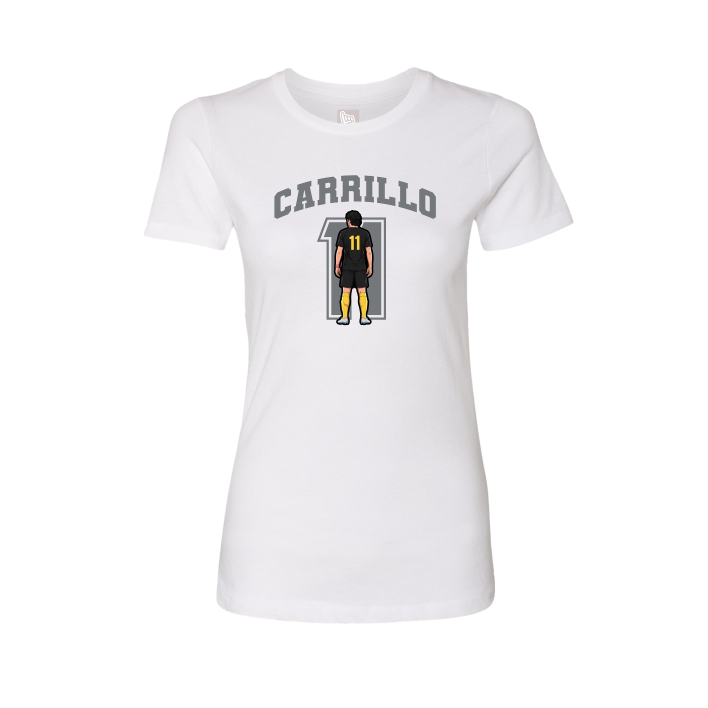 Fitted Women's Tee — Number in White