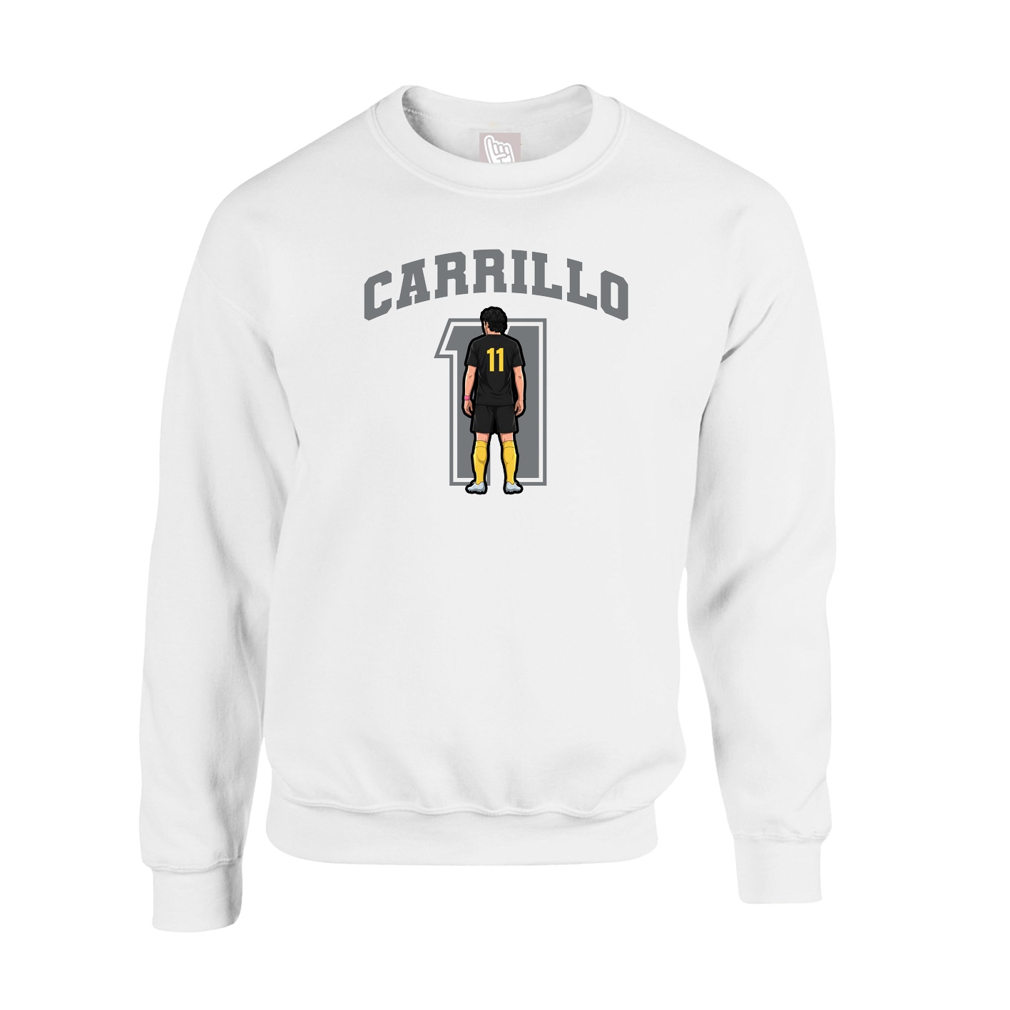 Fleece Crew — Number in White