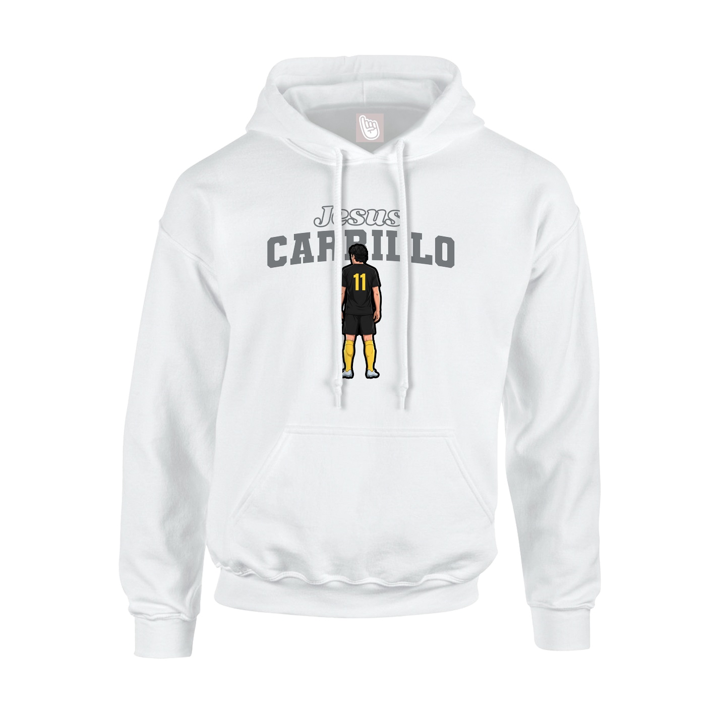 Hoodie — Name Arch in White