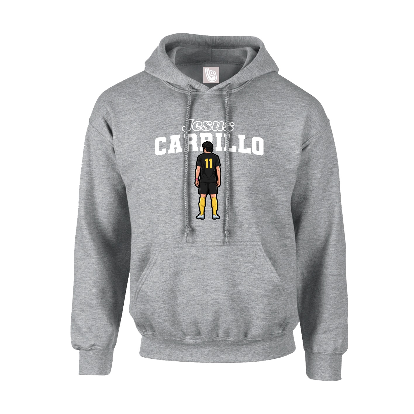 Youth Hoodie — Name Arch in Grey