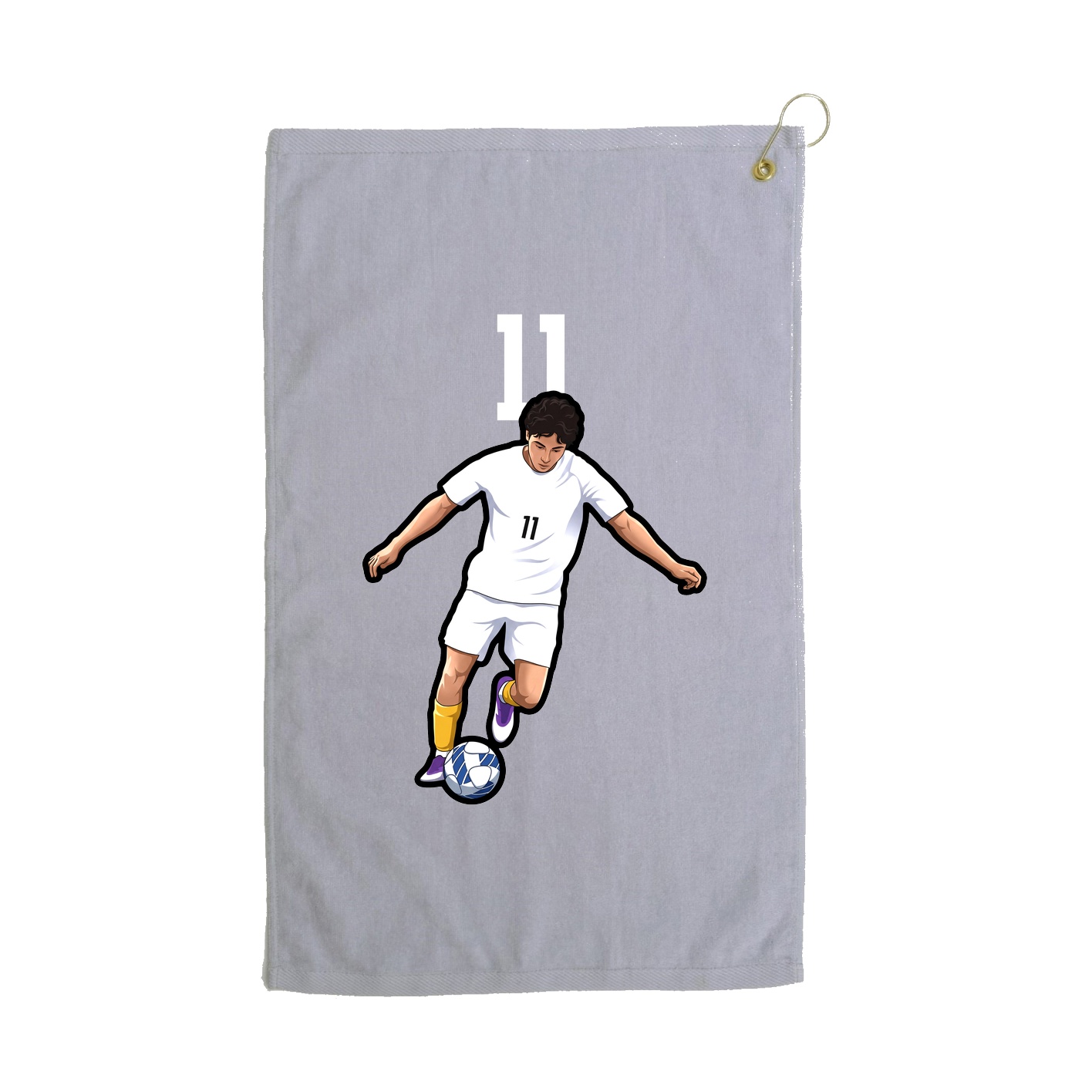 Golf Towel — Number Top in Grey