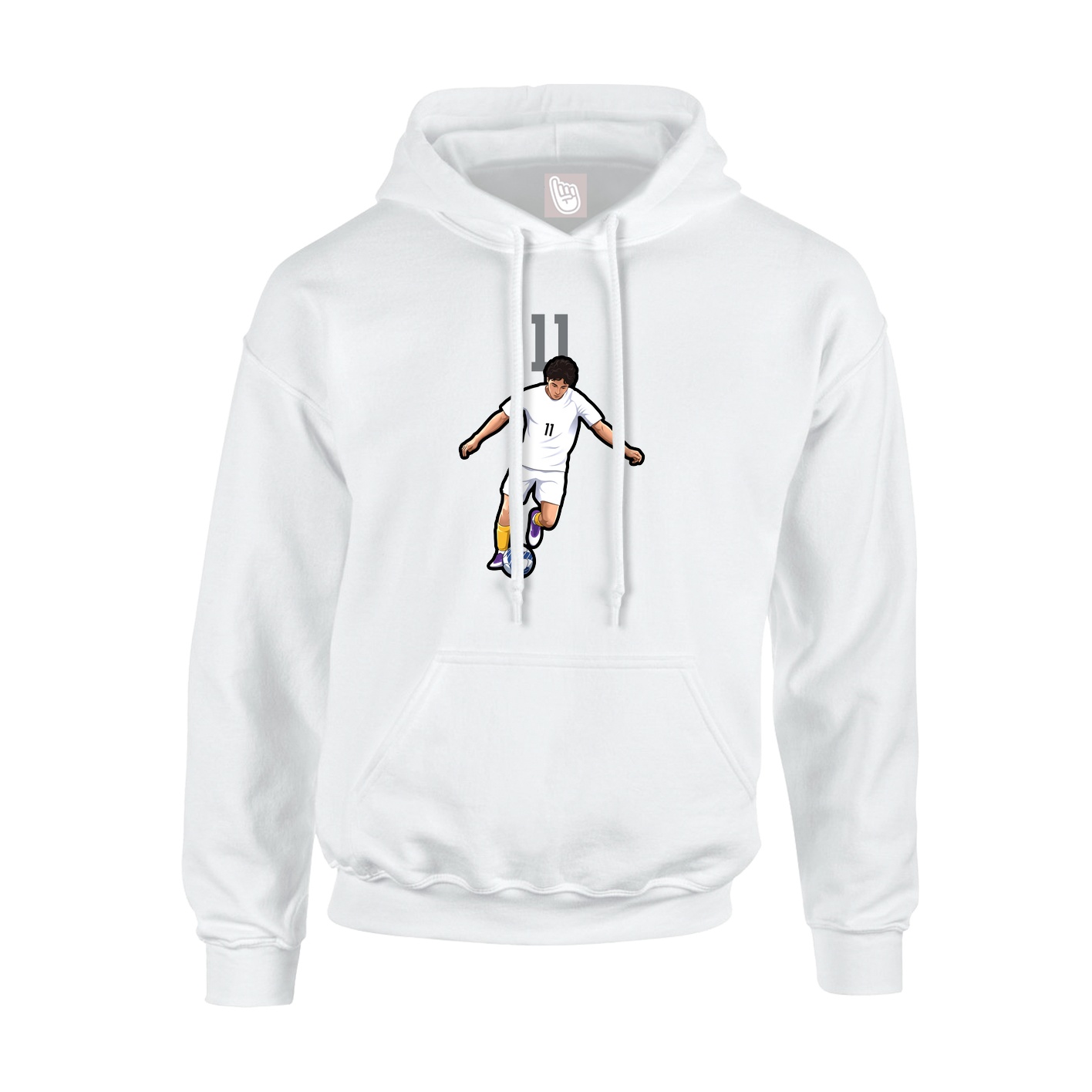 Hoodie — Number Top in White