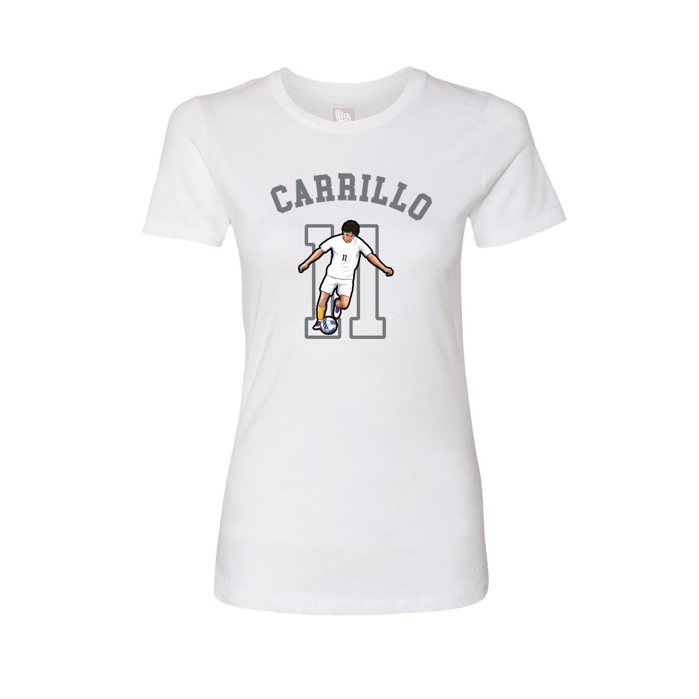 Fitted Women's Tee — Shirsey Arch in White