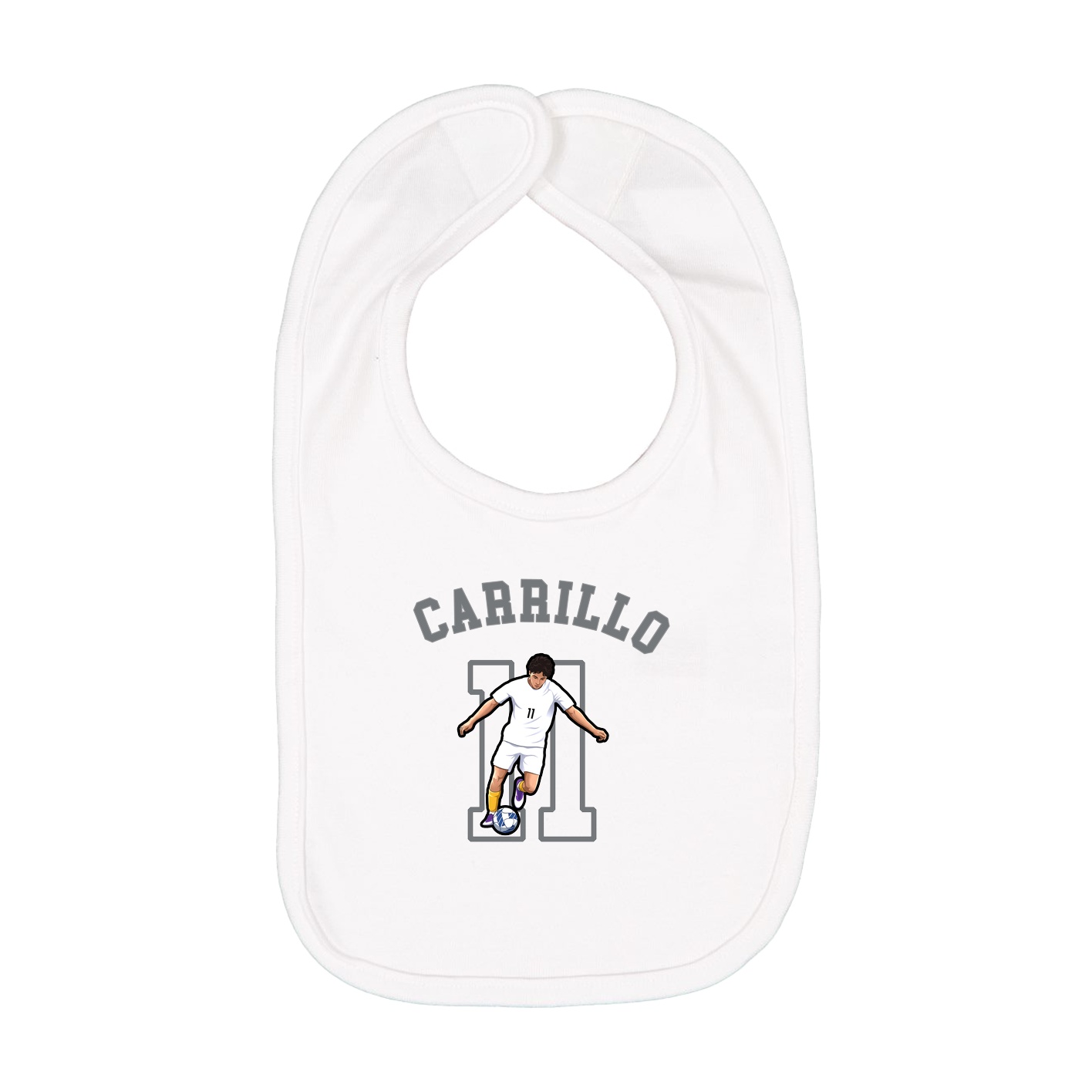 Infant Bib — Shirsey Arch in White
