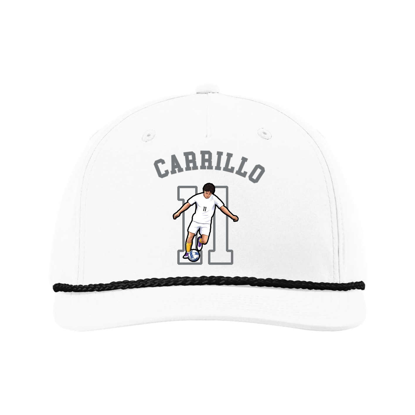 Five-Panel Classic Rope Cap — Shirsey Arch in White