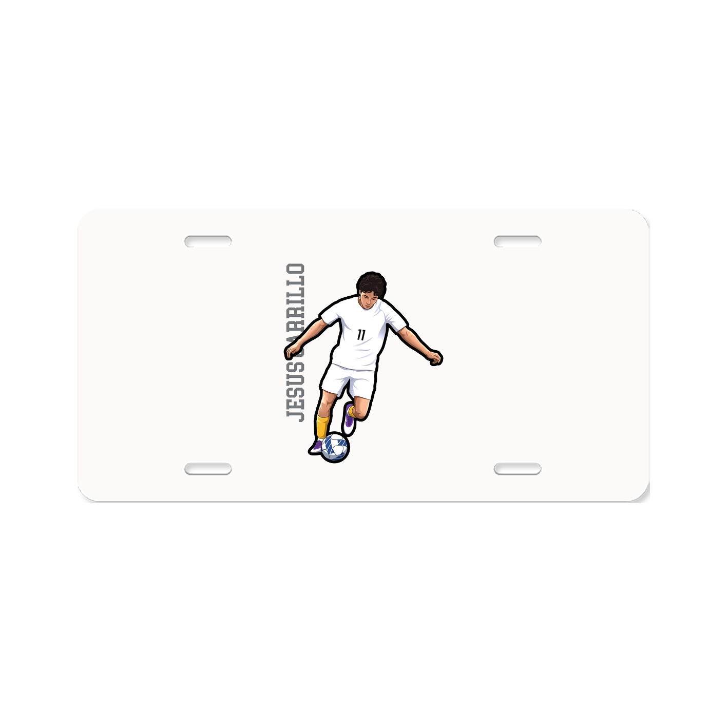 License Plate — Name Vertical in Classic