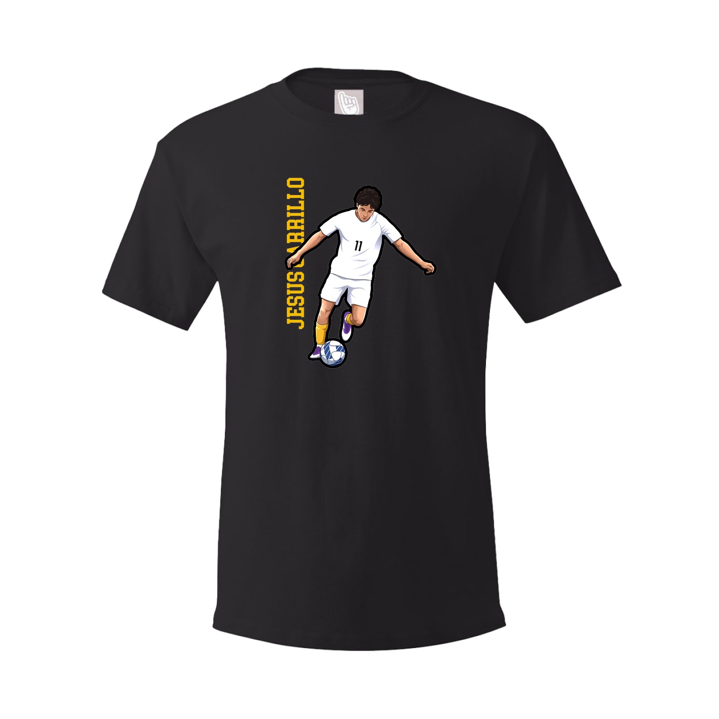 Youth Tee — Name Vertical in Black