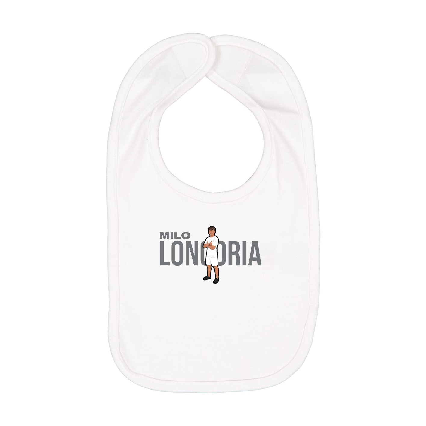 Infant Bib — Player Name in White