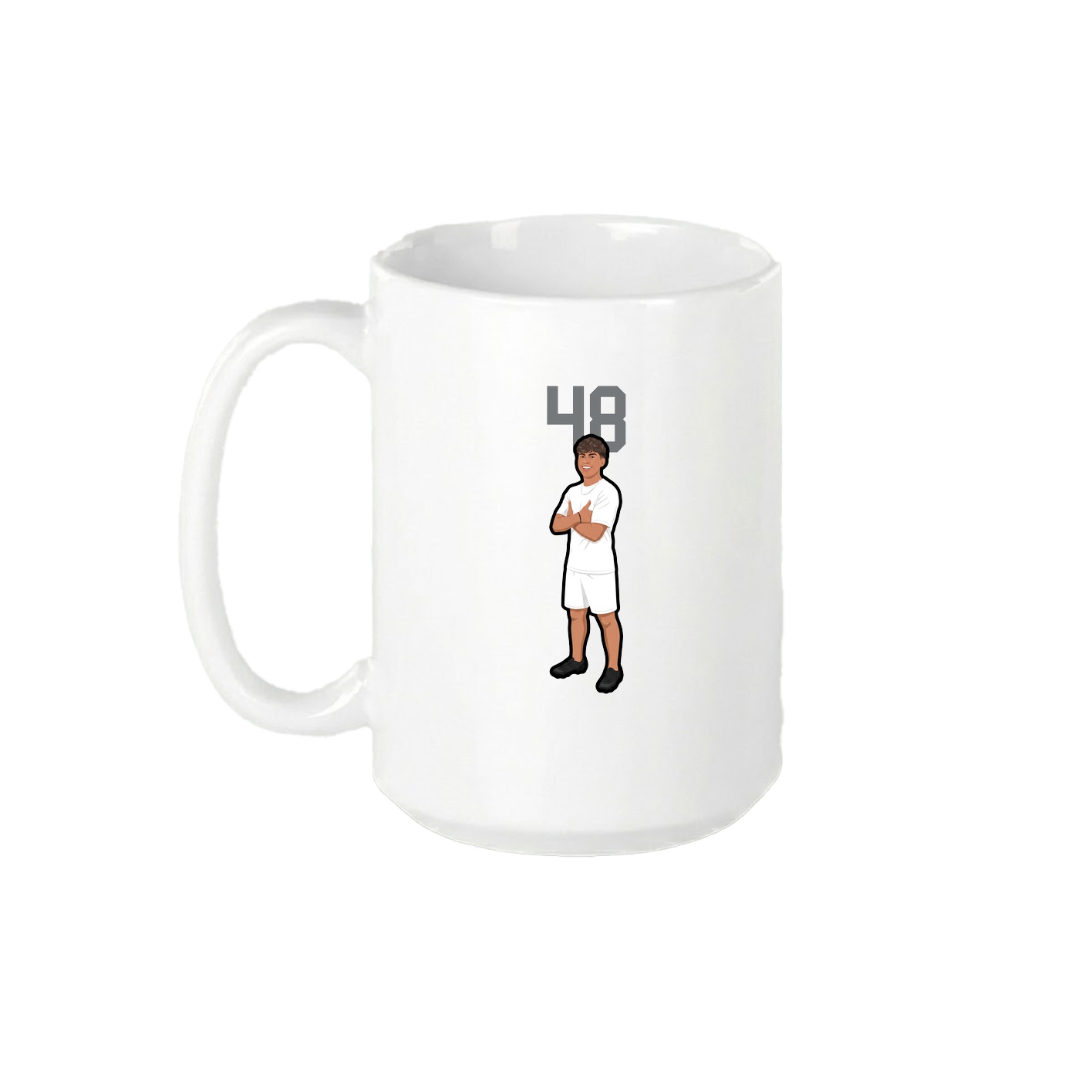 15oz Coffee Mug — Number Top in White