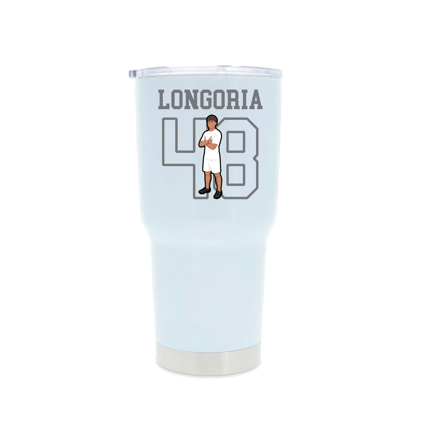 30oz Stainless Steel Tumbler — Shirsey in White