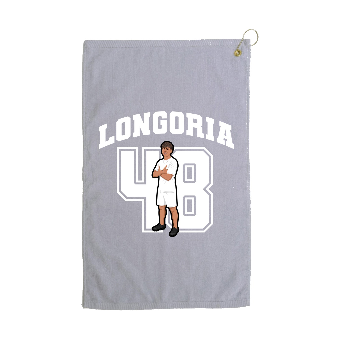 Golf Towel — Number in Grey
