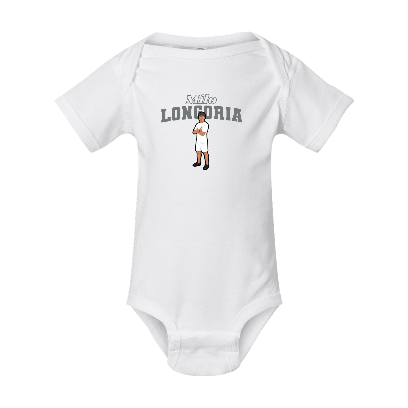 Baby Onesie — Name Arch in White