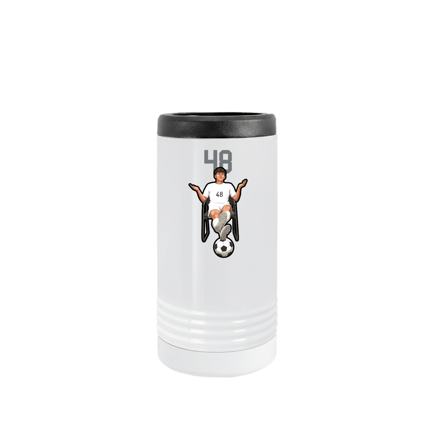Slim Beverage Holder — Number Top in White