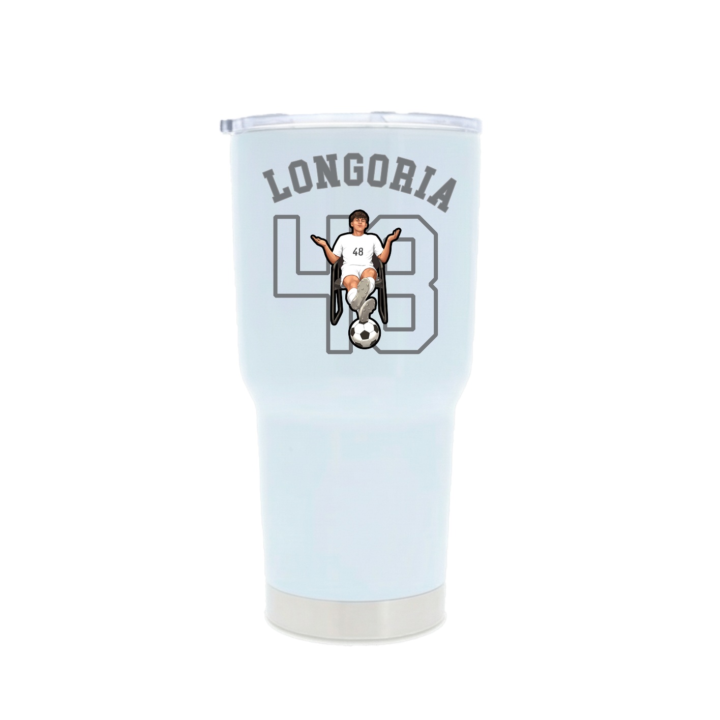 30oz Stainless Steel Tumbler — Shirsey Arch in White