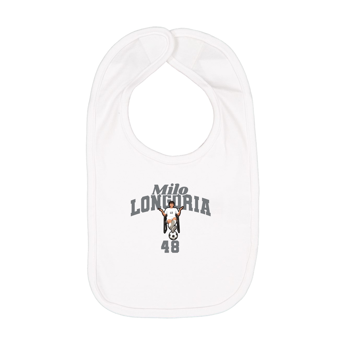 Infant Bib — Signature Arch in White