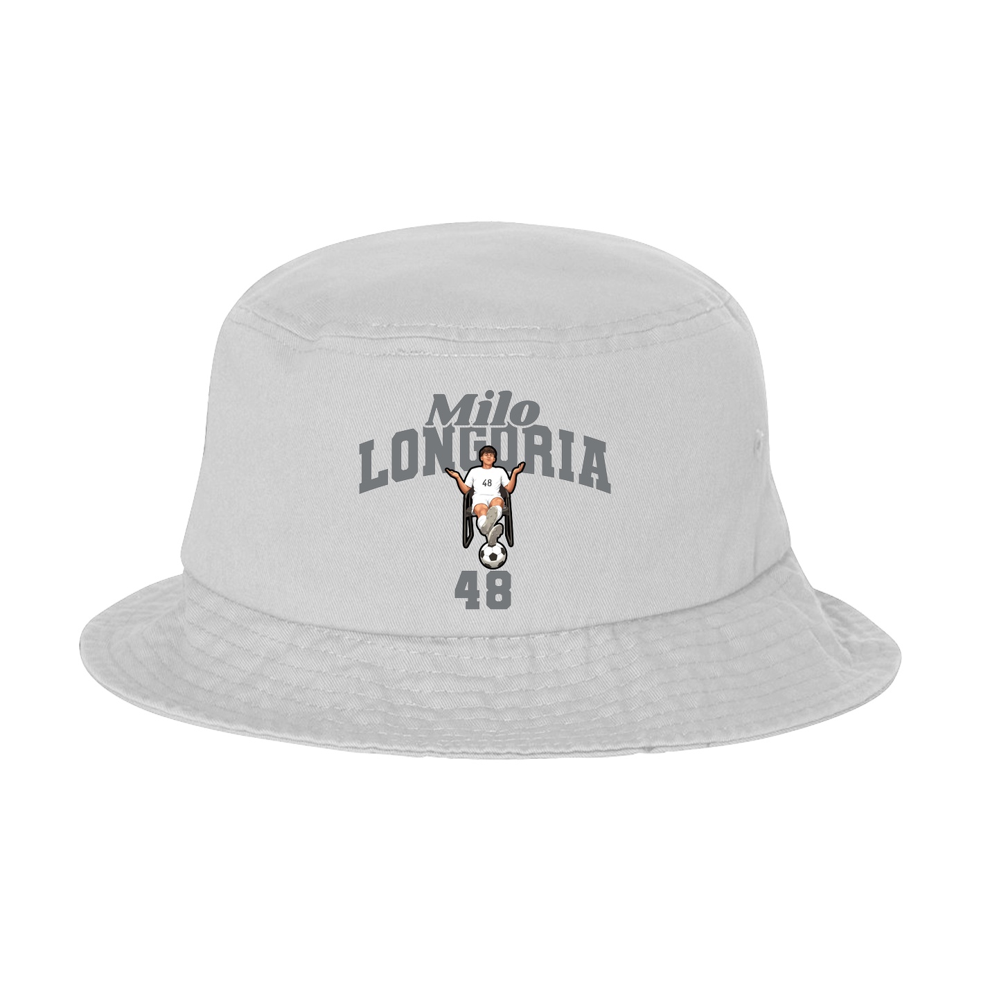 Bucket Cap — Signature Arch in White