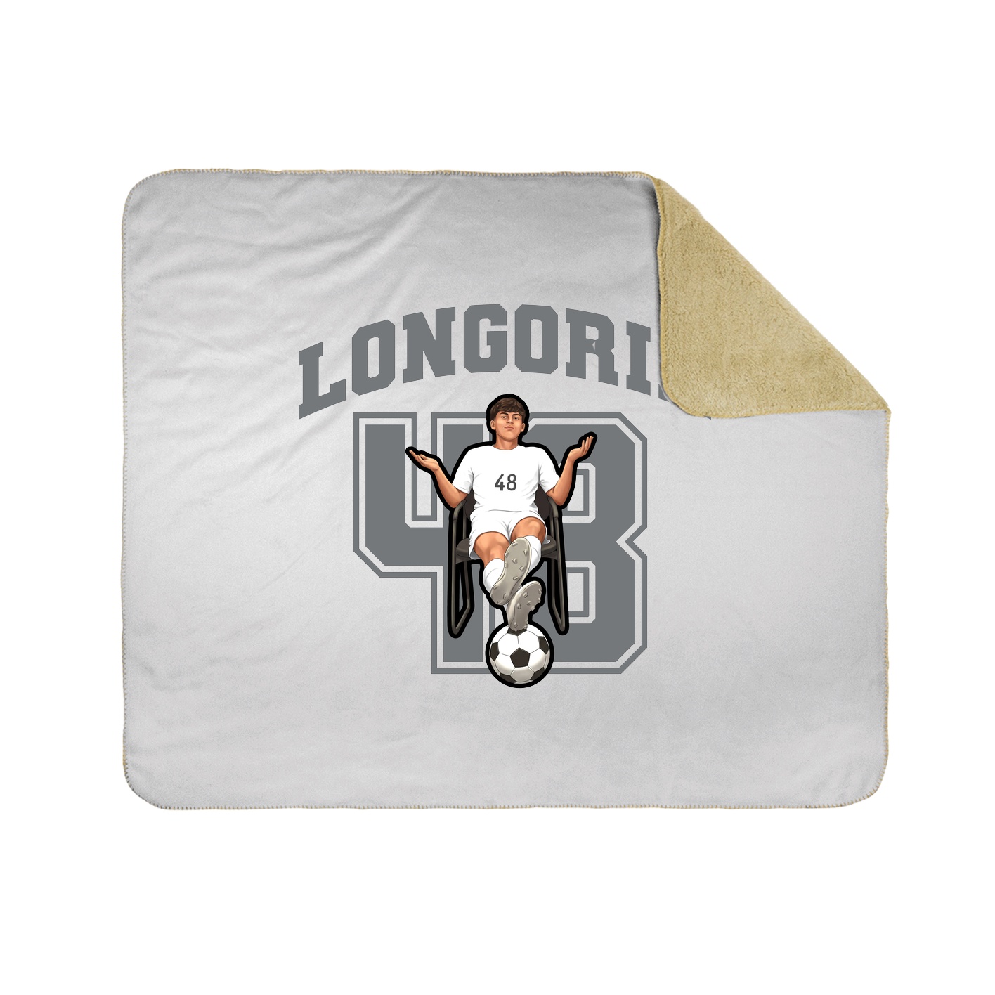 Throw Blanket — Number in White