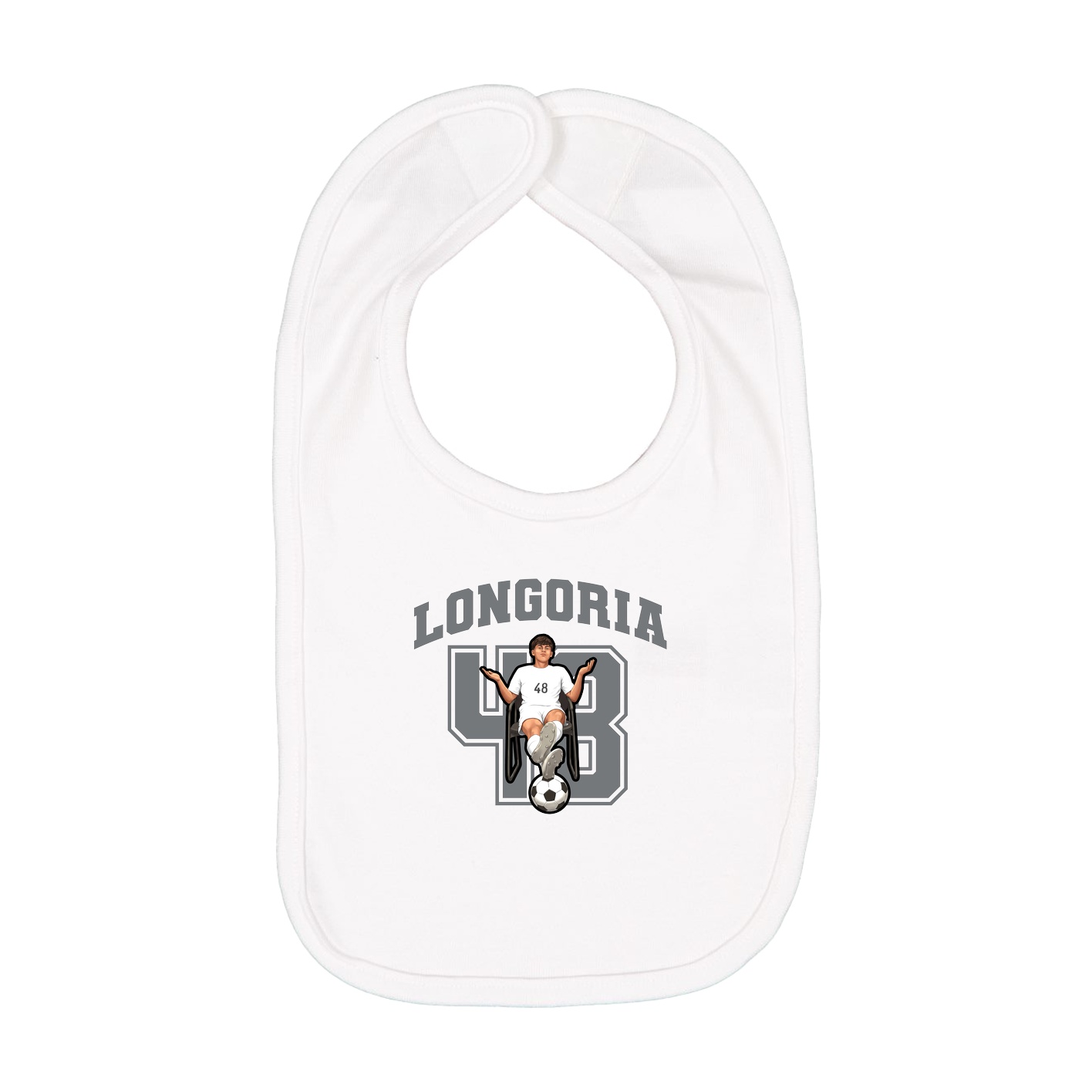 Infant Bib — Number in White