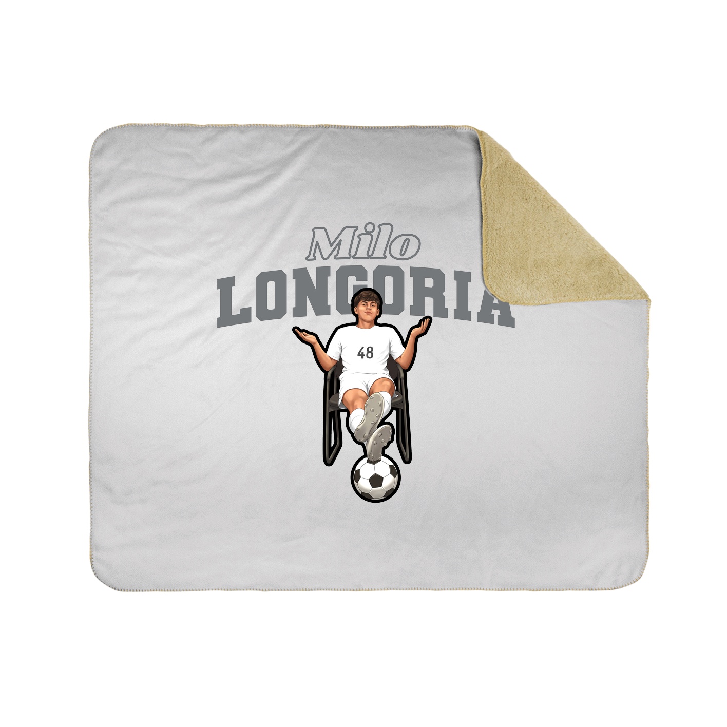 Throw Blanket — Name Arch in White