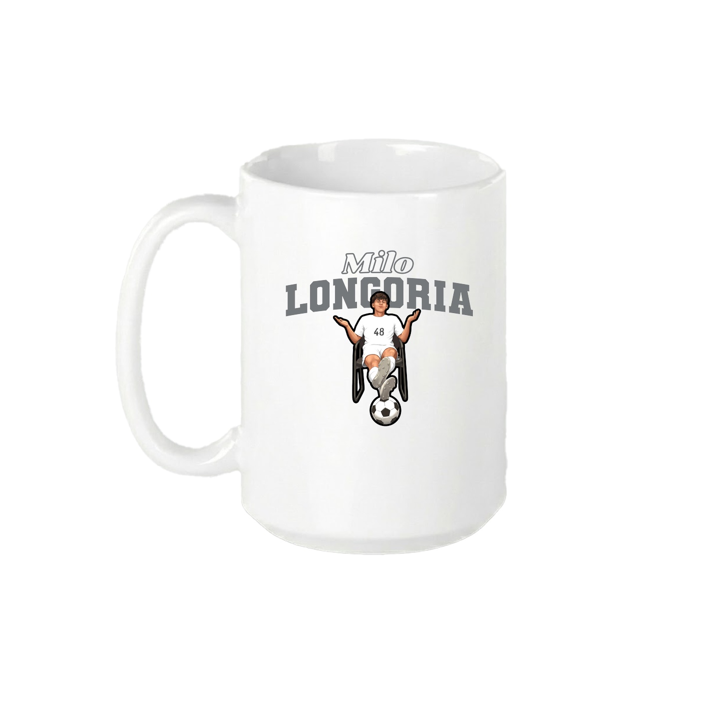 15oz Coffee Mug — Name Arch in White