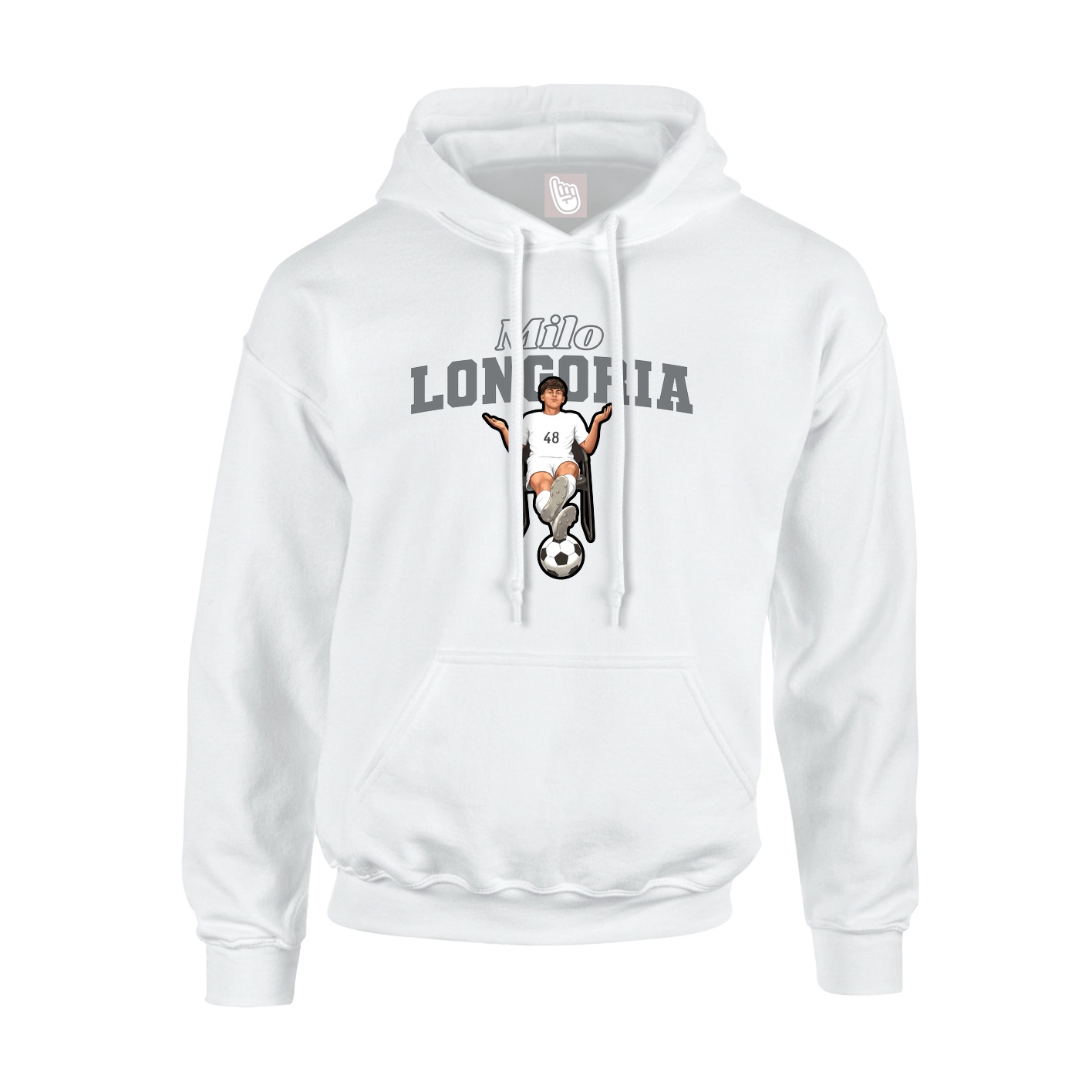 Hoodie — Name Arch in White