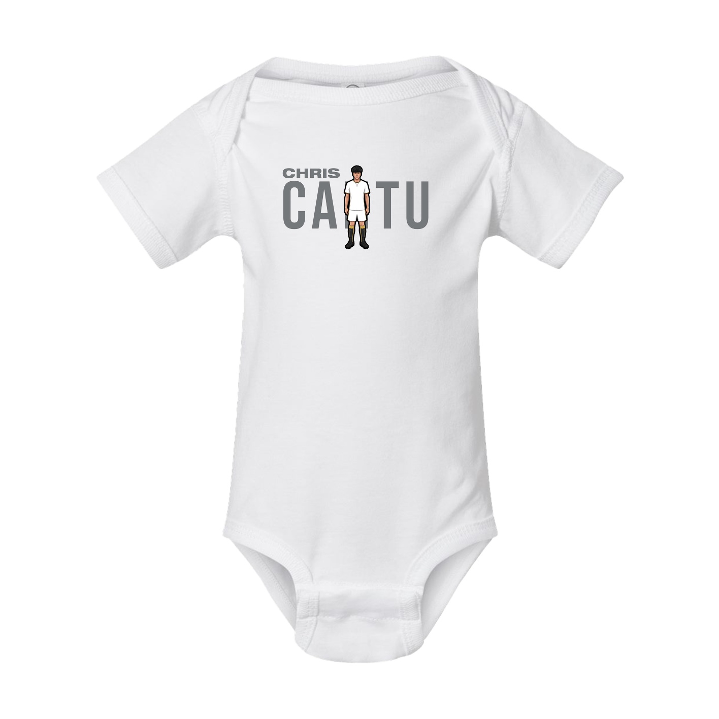 Baby Onesie — Player Name in White