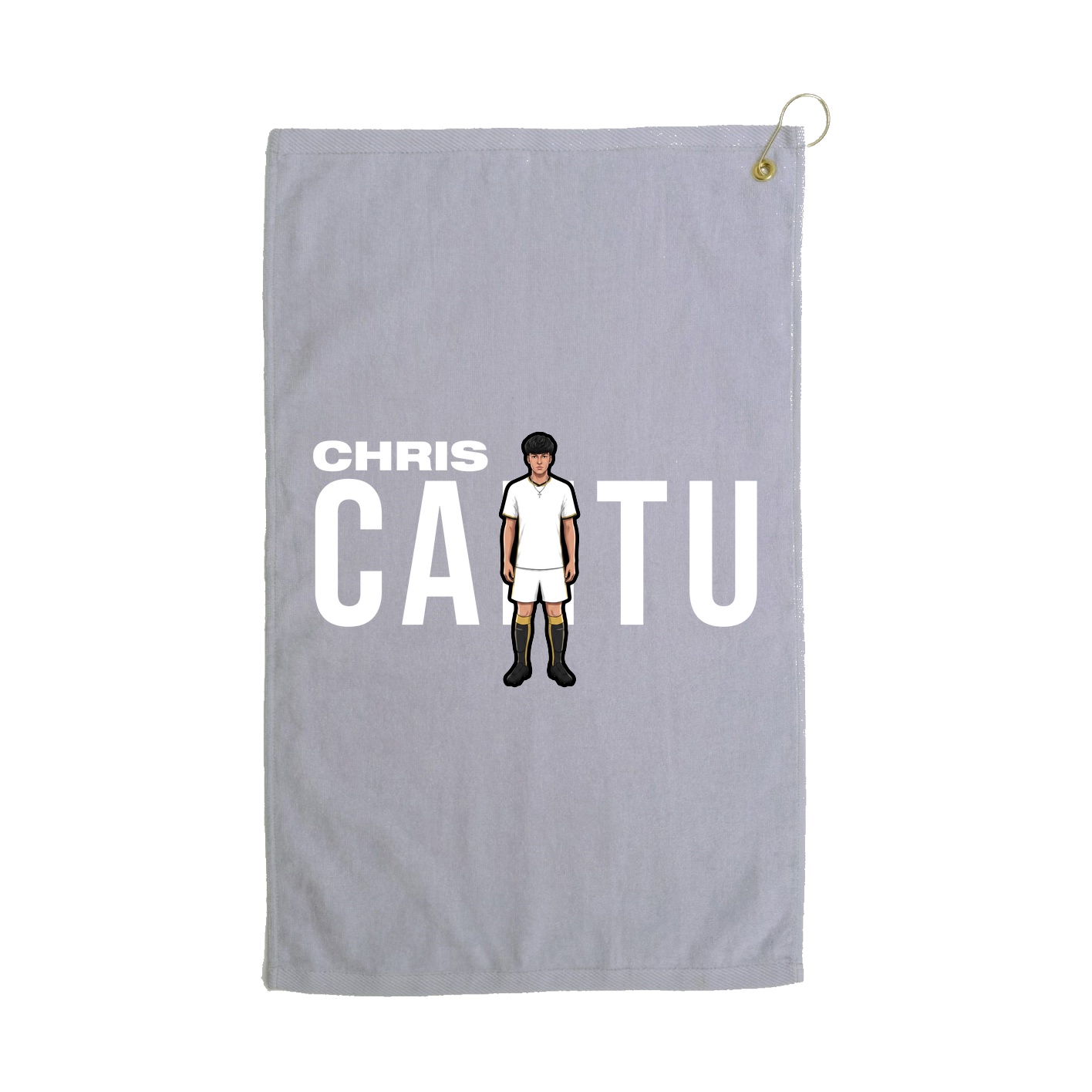 Golf Towel — Player Name in Grey