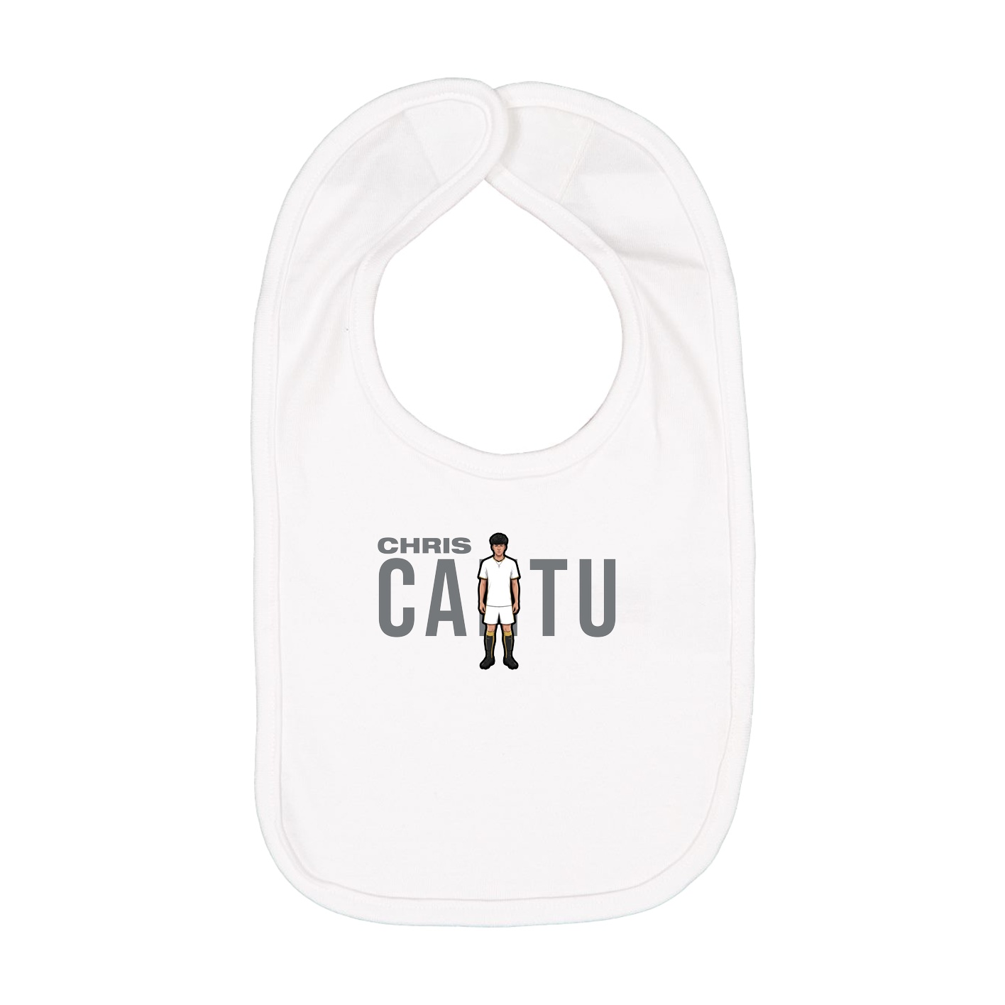 Infant Bib — Player Name in White