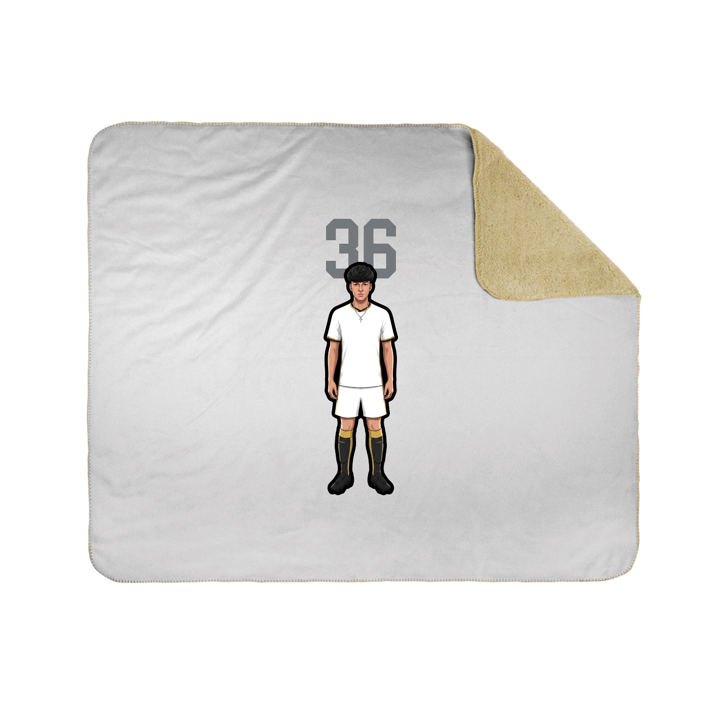 Throw Blanket — Number Top in White