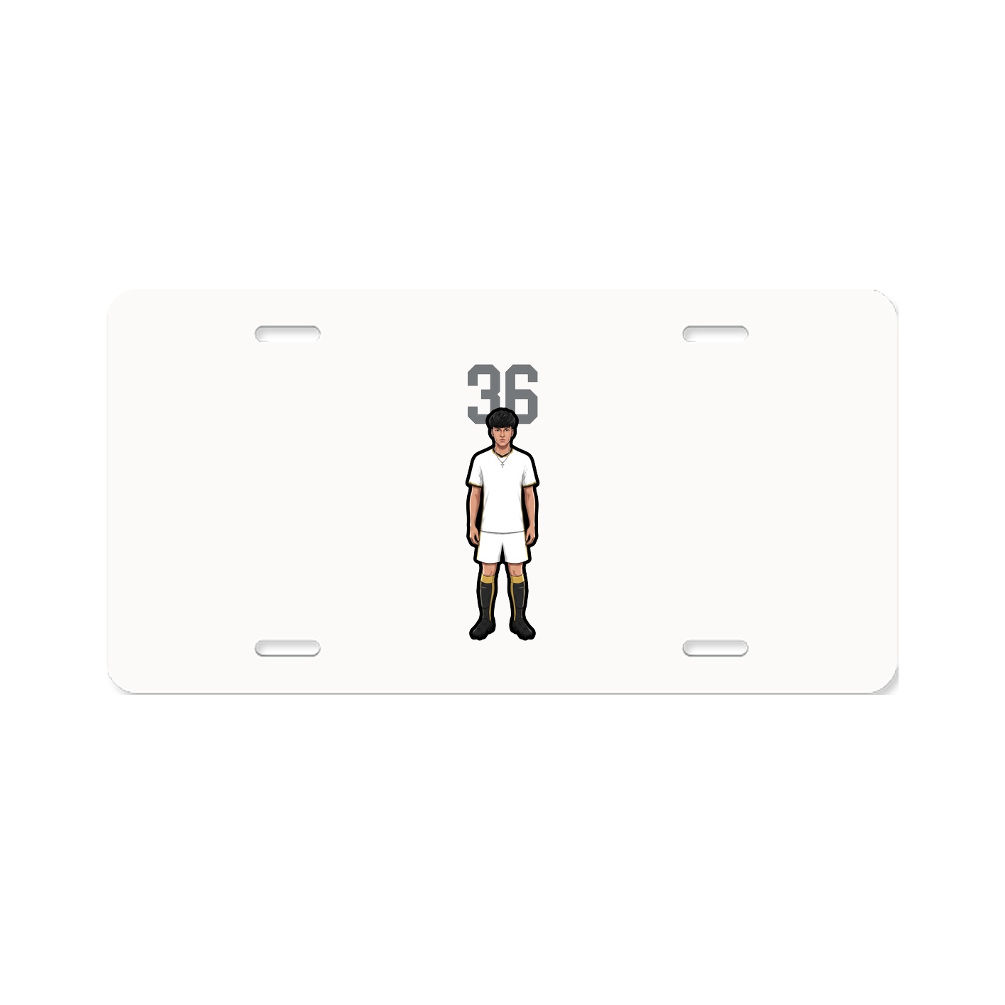 License Plate — Number Top in Classic