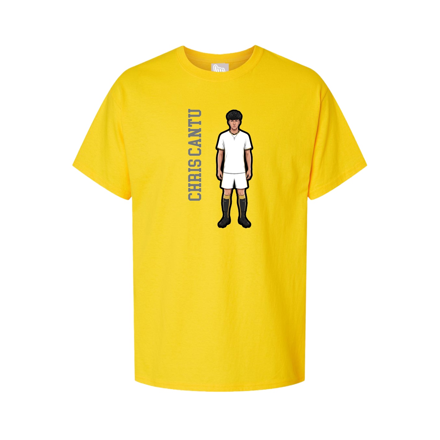Youth Tee — Name Vertical in Gold