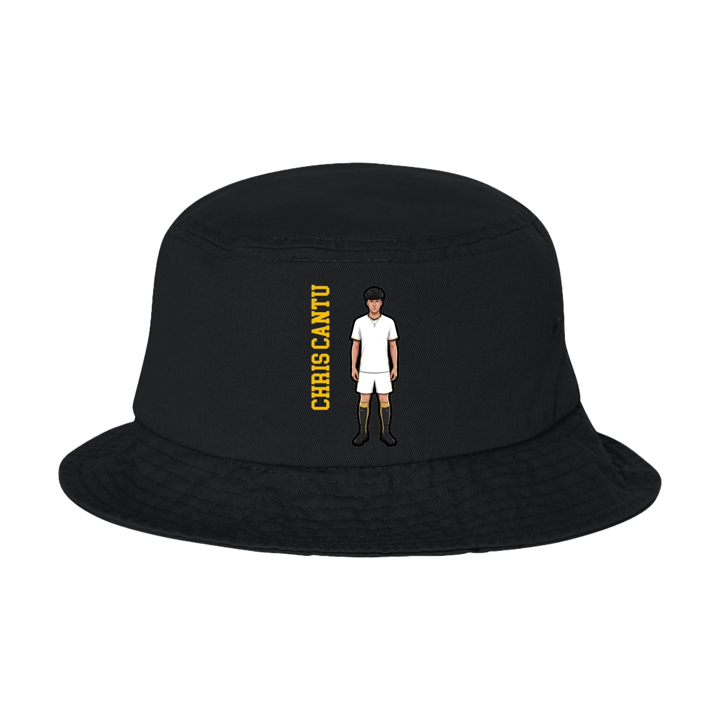 Bucket Cap — Name Vertical in Black